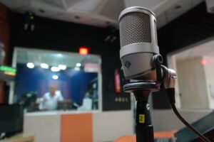 Studio with Microphone in front