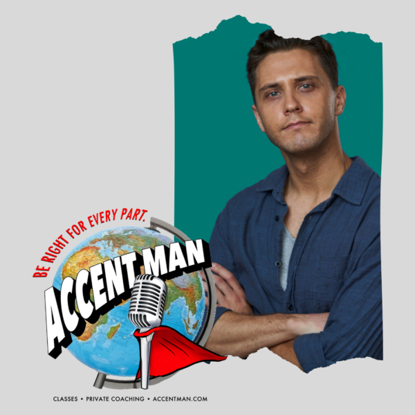 Accent Man logo with image of Andrew Frankel